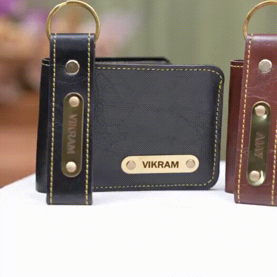 Personalized Name Wallet + Free Keychain