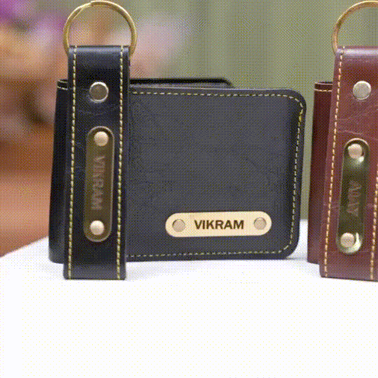 Personalized Name Wallet + Free Keychain