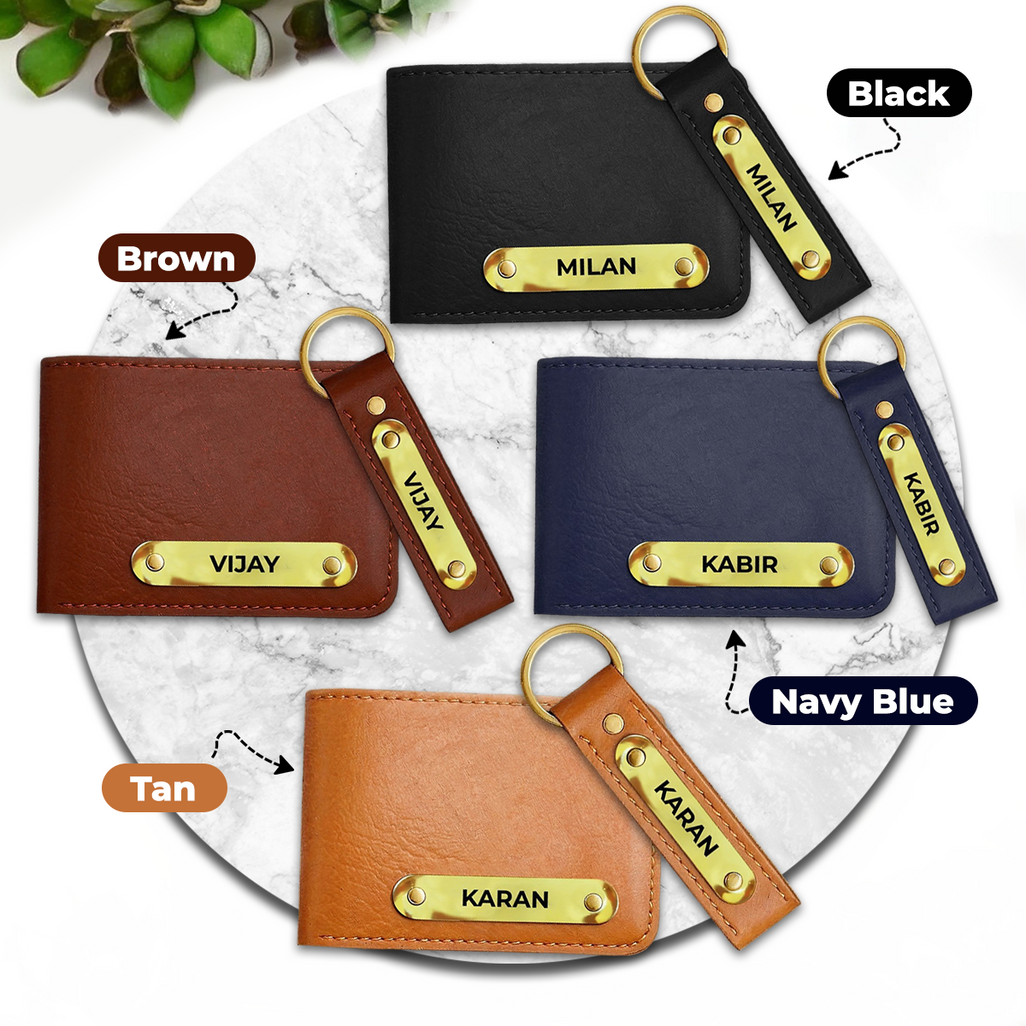 Personalized Name Wallet + Free Keychain