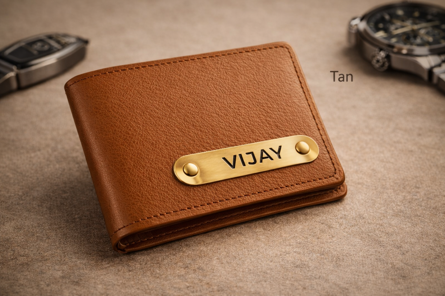 Personalized Name Wallet + Free Keychain